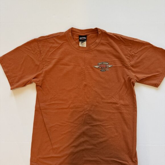Vintage Y2K Harley Davidson 2008 Sturgis Wille G Orange Shirt Size Large Tee - Picture 2 of 6